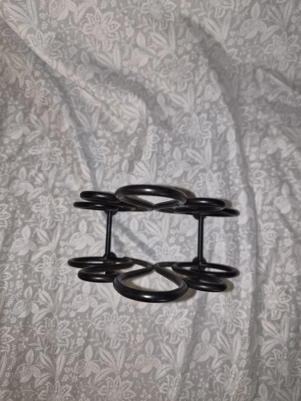 Black Decorative Metal Napkin Holder - Elegant Scroll Design